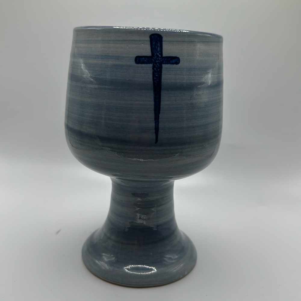 Louisville Stoneware Cross Religious Gothic Goblet